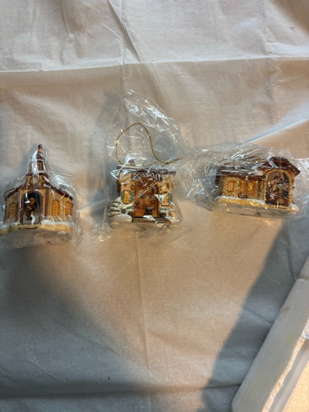 HUMMEL BAVARIAN VILLAGE HOUSES CHRISTMAS ORNAMENT SET 2nd ISSUE new
